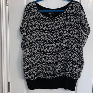 Sheer top over black!